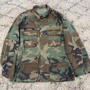 Vintage Army Field/Cargo Jacket - Woodland Camo